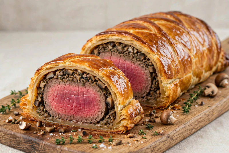 Bœuf en croûte aux champignons