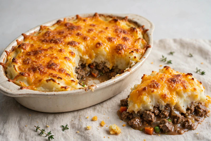 Cottage pie au bœuf et cheddar