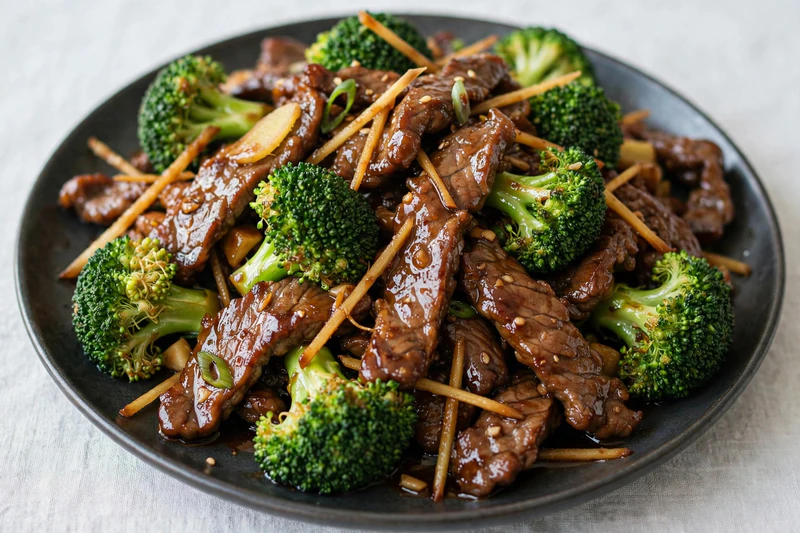 Bœuf chinois au brocoli et gingembre