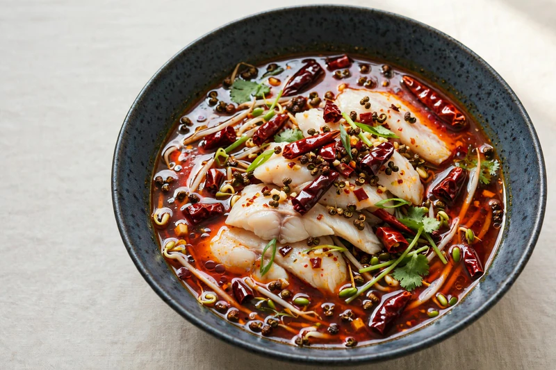 Shuizhu yu sichuanais au poisson pimenté