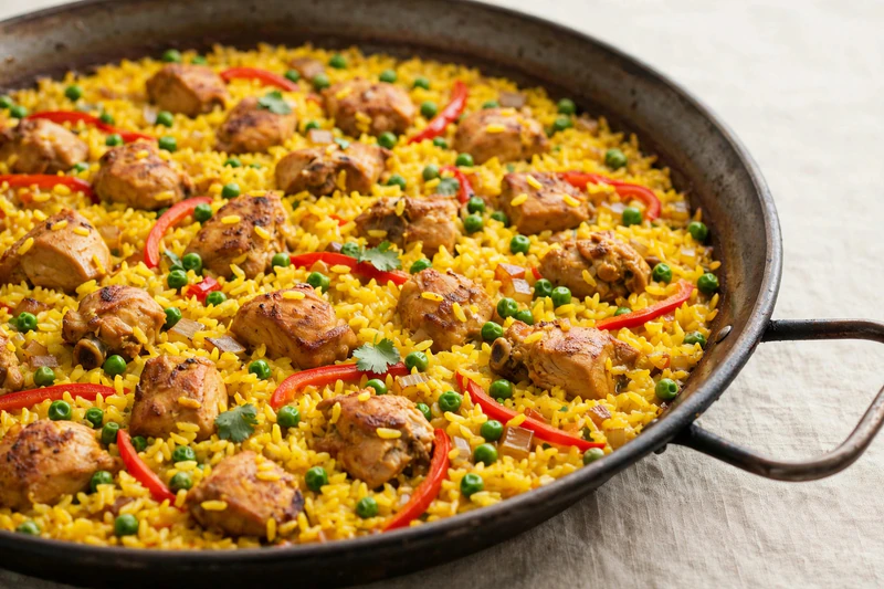 Arroz con pollo cubain au safran