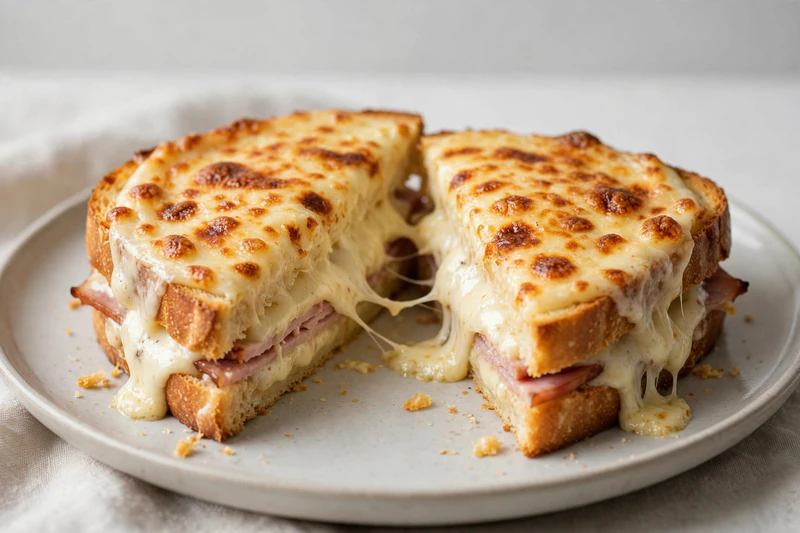 Croque-monsieur gratiné au jambon