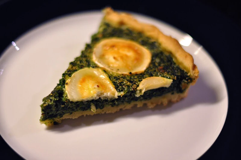 Quiche au chèvre et aux épinards