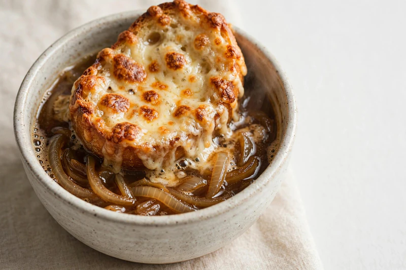 Soupe à l’oignon gratinée au gruyère