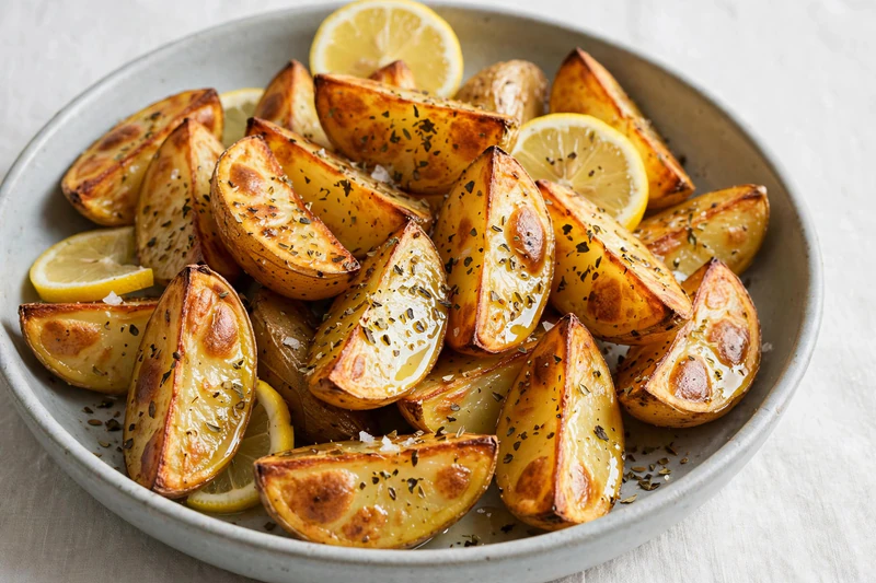 Pommes de terre grecques au citron et origan