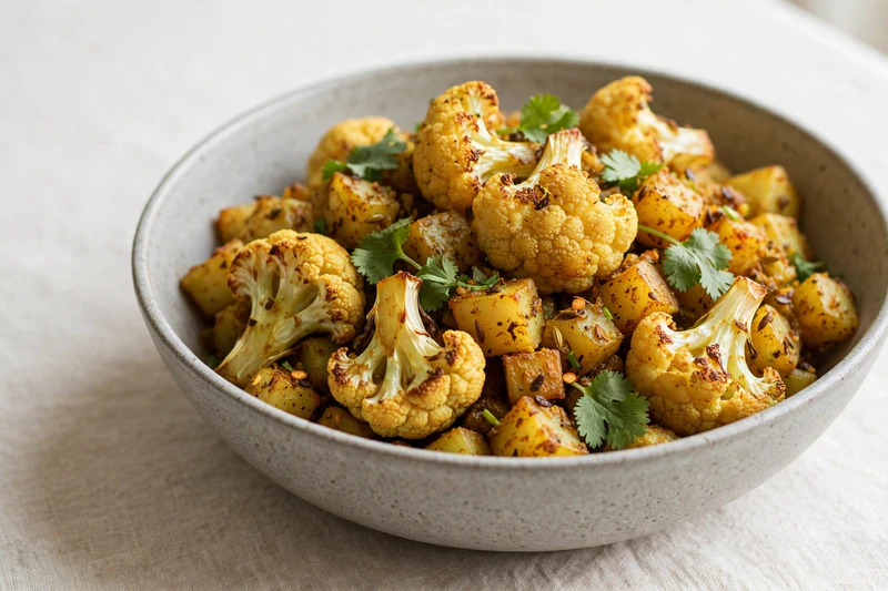 Aloo gobi indien au chou-fleur et pommes de terre