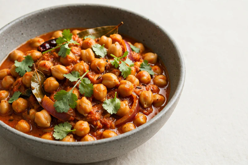 Chana masala aux tomates et coriandre