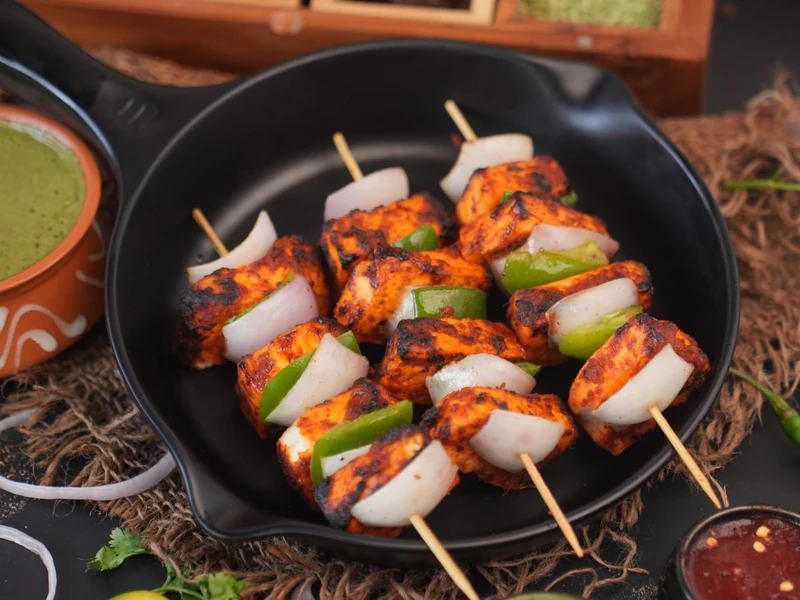 Paneer tikka aux poivrons