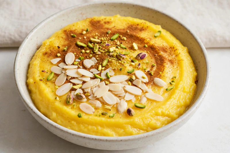Sholeh zard iranien au safran et amandes