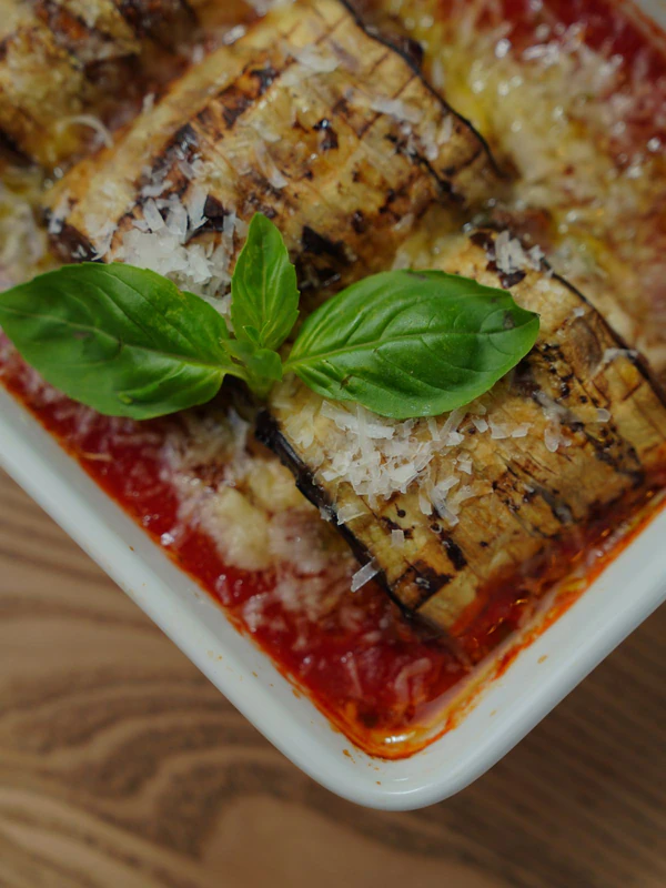 Aubergines parmigiana au basilic