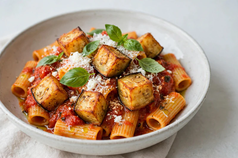 Pasta alla Norma sicilienne à l’aubergine