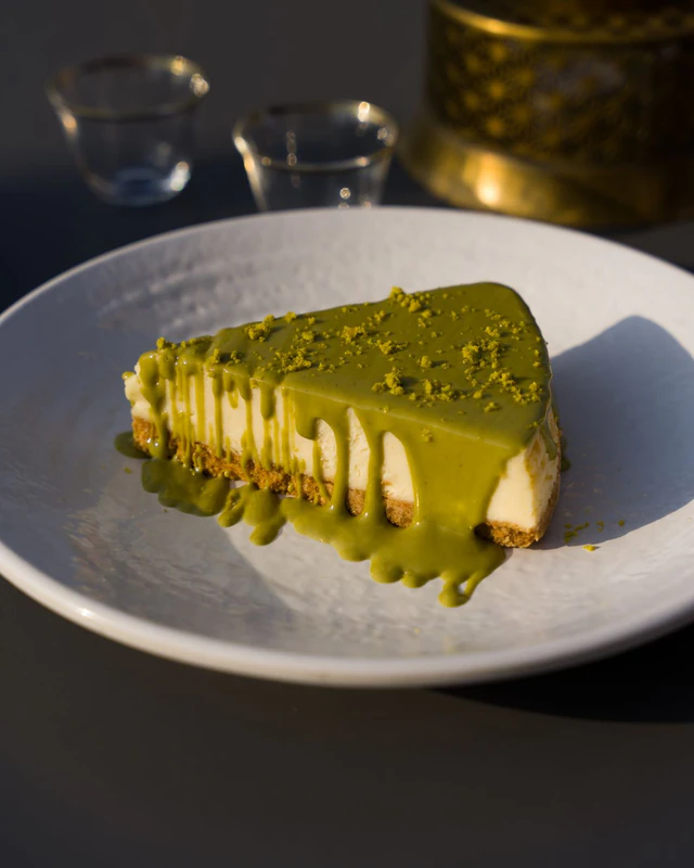 Gâteau au fromage japonais au matcha