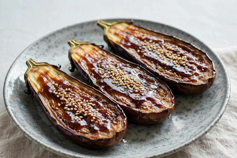 Aubergine dengaku au miso japonais