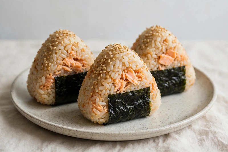 Onigiri au saumon et sésame