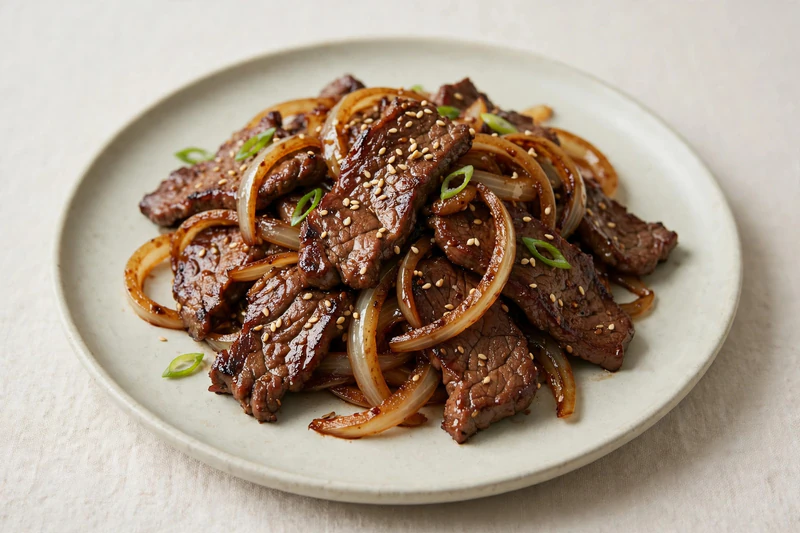 Bulgogi coréen de bœuf mariné