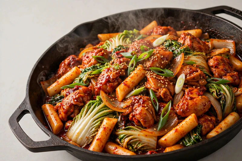 Dakgalbi au poulet et chou