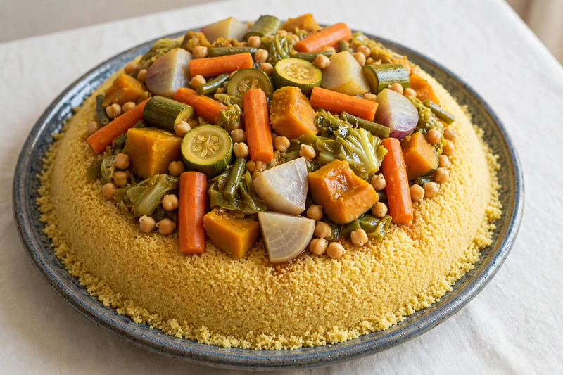 Couscous marocain aux sept légumes