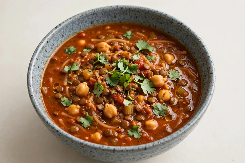 Moroccan Lentil and Chickpea Harira