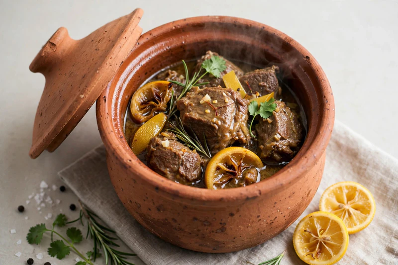 Tanjia marrakchie à l’agneau et citron confit