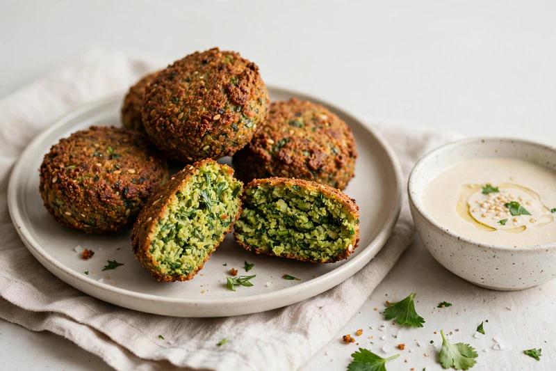 Falafels aux herbes et sauce tahini