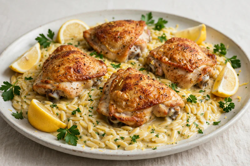 Greek Lemon Chicken with Orzo