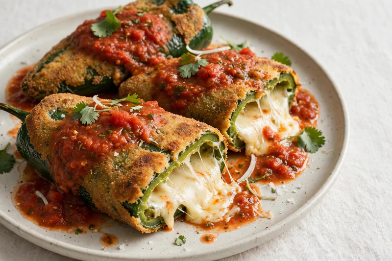 Mexican Cheese-Stuffed Chiles Rellenos