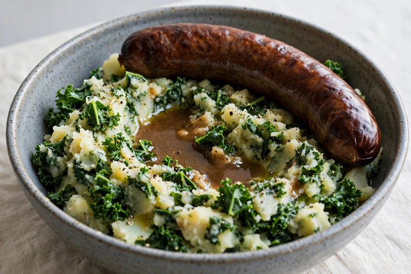 Stamppot néerlandais au chou frisé et saucisse
