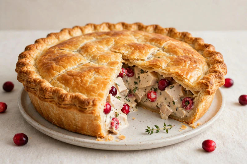 Tourte à la dinde et aux canneberges