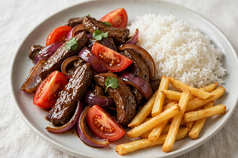 Lomo saltado au bœuf et tomate