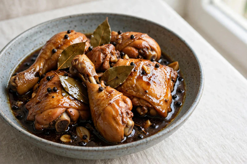 Adobo philippin au poulet et vinaigre