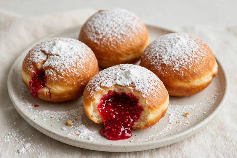 Pączki polonais à la confiture de framboises