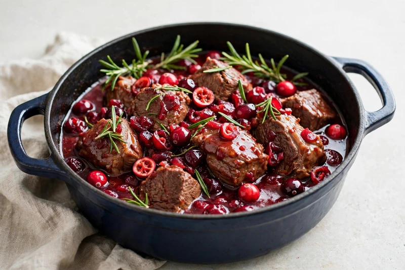 Charlevoix Lamb Braised with Cranberries