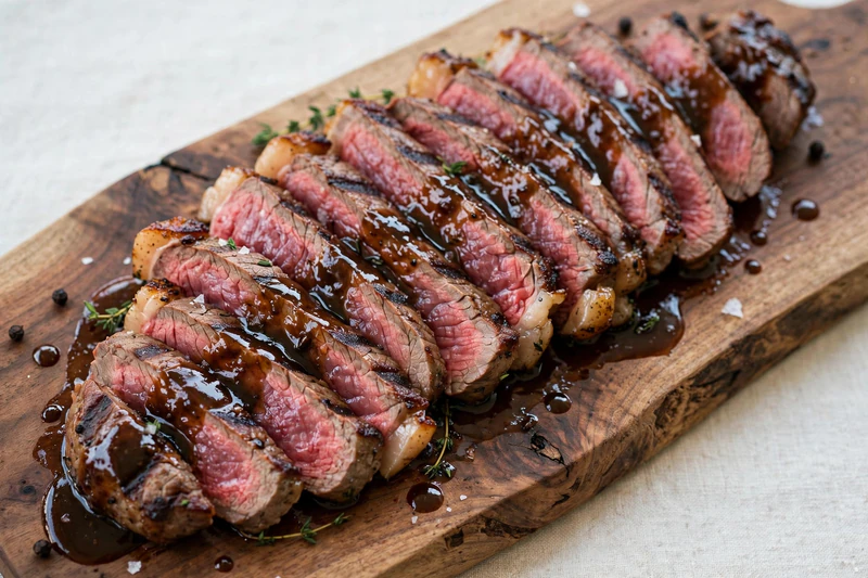 Bavette de bœuf marinée à la bière brune