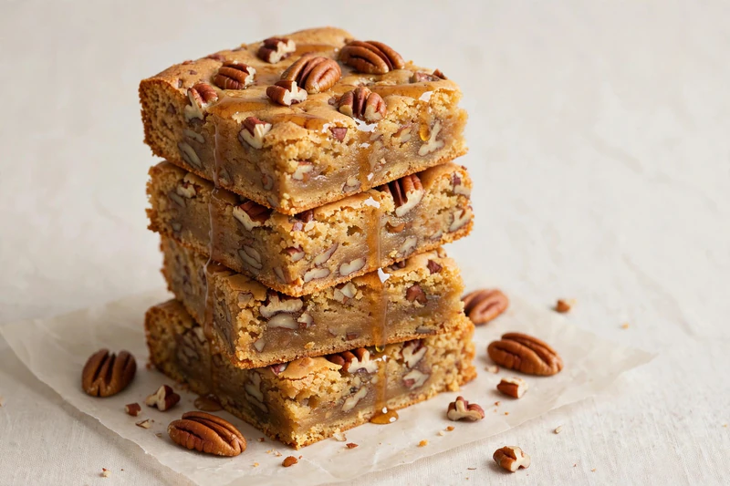 Blondies à l'érable et aux pacanes