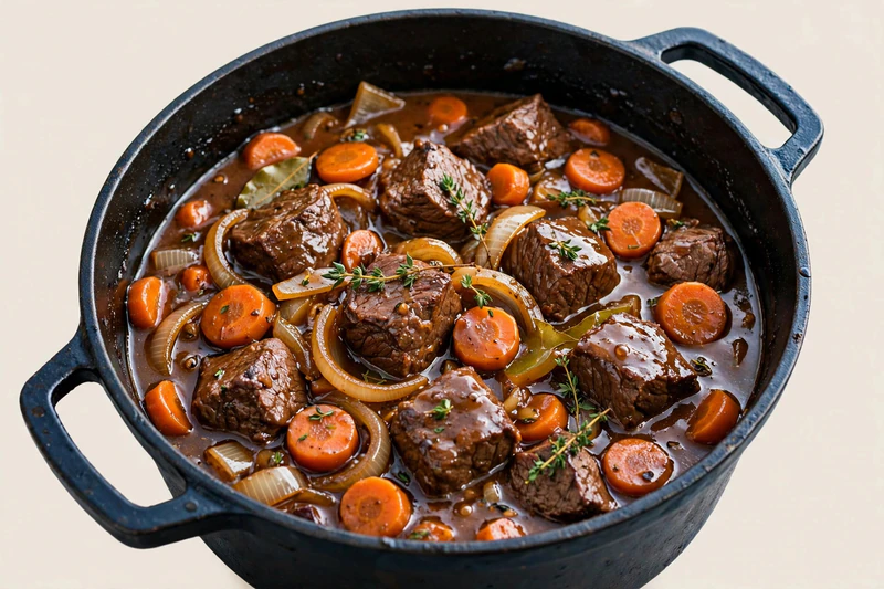 Bœuf braisé à la bière rousse