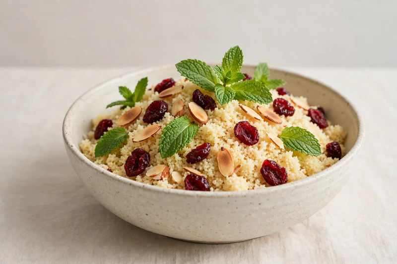 Couscous aux canneberges et à la menthe