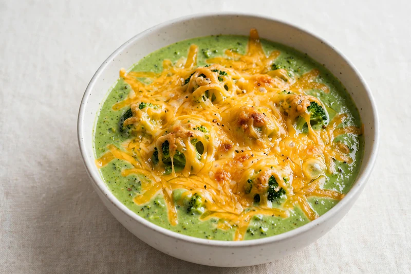 Crème de brocoli au cheddar fort