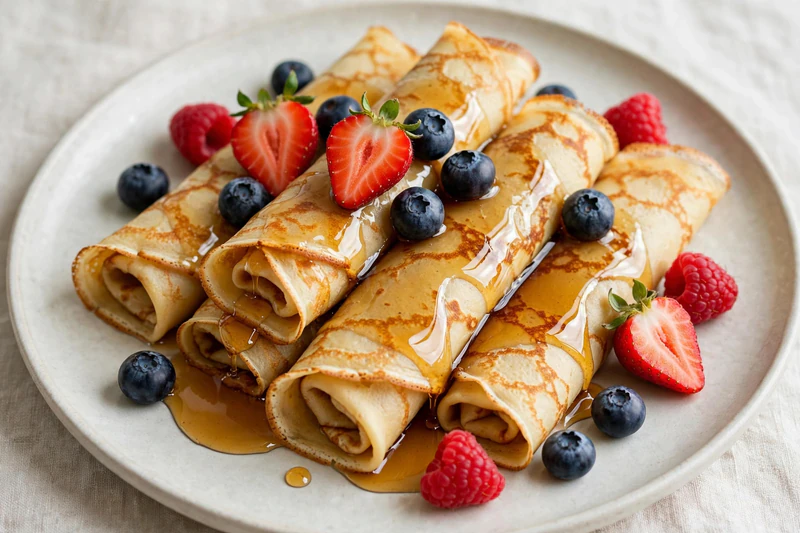Crêpes fines au sirop d'érable