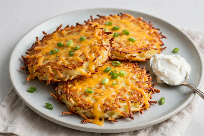 Galettes de pommes de terre au cheddar