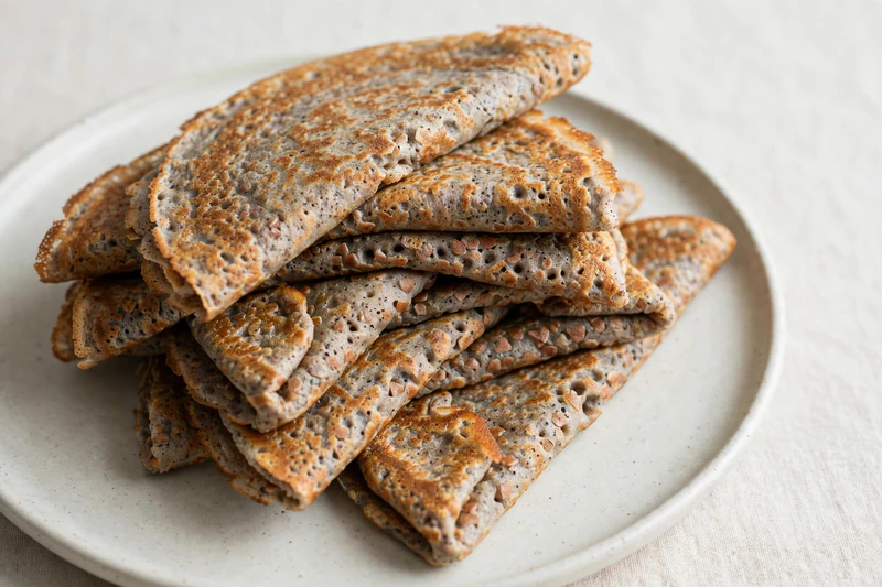 Galettes de sarrasin garnies au jambon