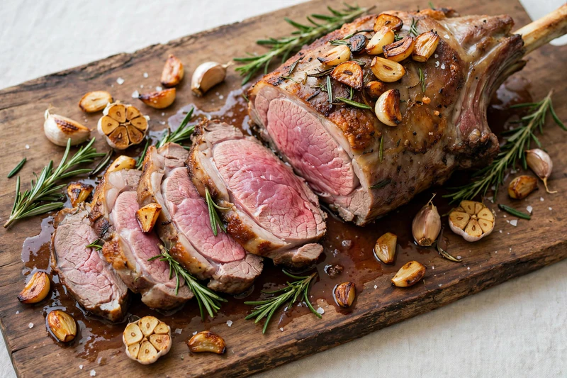 Charlevoix Roast Leg of Lamb with Garlic