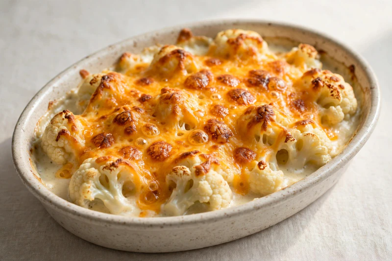 Gratin de chou-fleur au cheddar fort