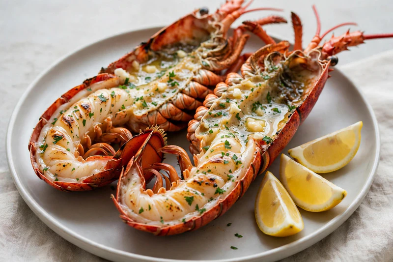 Homard grillé au beurre à l'ail