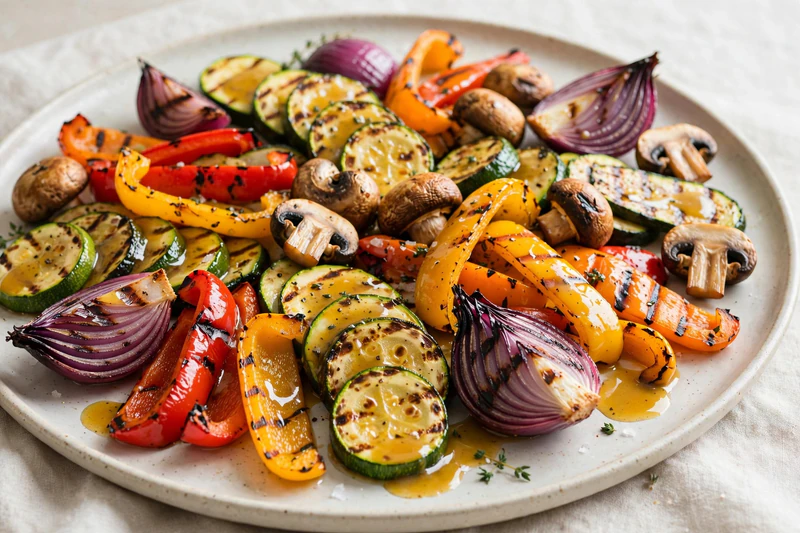Légumes du marché grillés, vinaigrette à l'érable