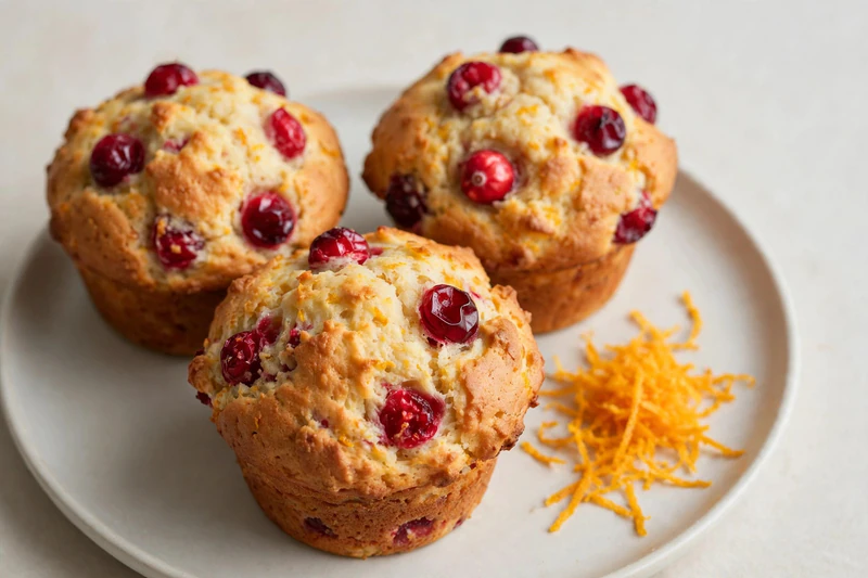 Muffins aux canneberges et à l'orange