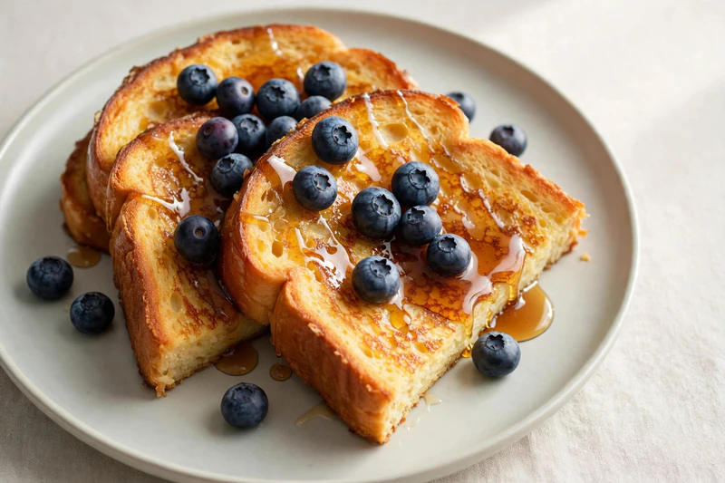 Pain doré à la brioche et aux bleuets
