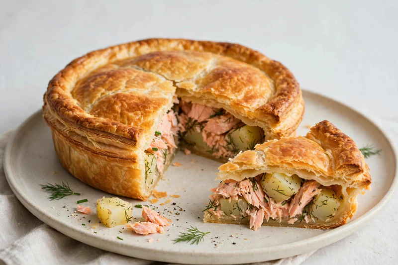 Pâté au saumon et pommes de terre