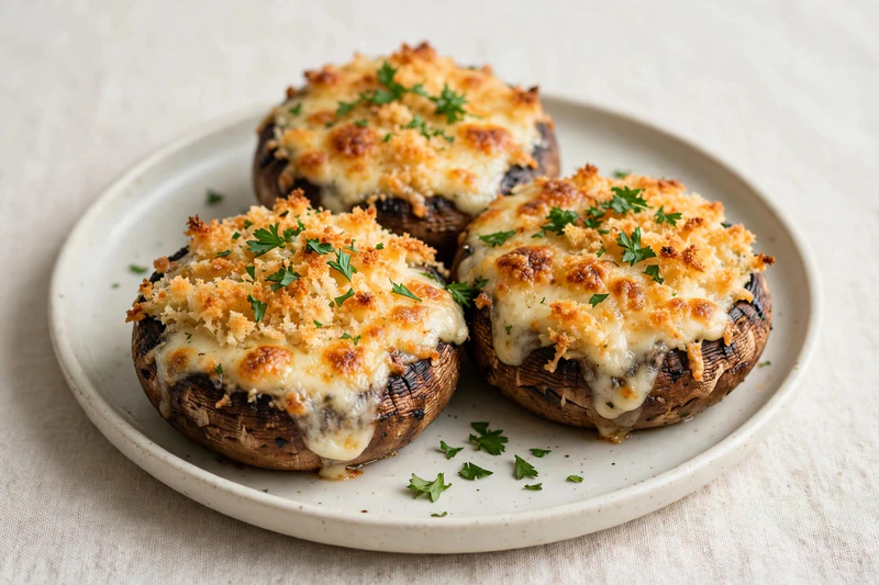 Portobellos grillés farcis au fromage d'ici