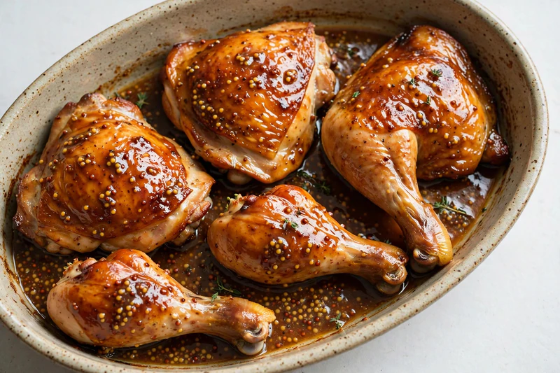 Poulet au four à la moutarde et à l'érable