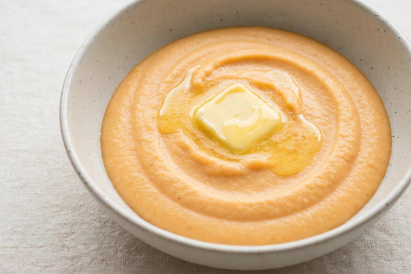 Purée de panais et carottes au beurre